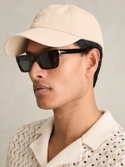 Reiss Washed Stone Elias Cotton Logo-Embroidered Baseball Cap - Image 2 of 5