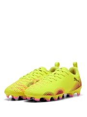 Puma Yellow Junior Future 8 Play Football Boots - Image 3 of 6