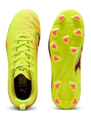 Puma Yellow Junior Future 8 Play Football Boots - Image 4 of 6
