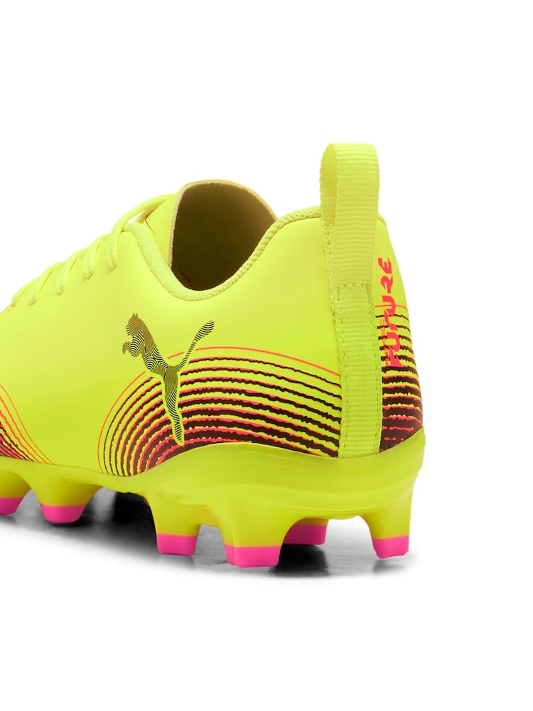 Puma Yellow Junior Future 8 Play Football Boots - Image 6 of 6