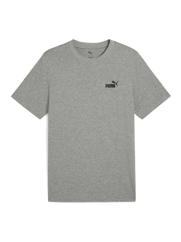 Puma Grey ESS Small No 1 Logo 100% Cotton T-Shirt - Image 2 of 3