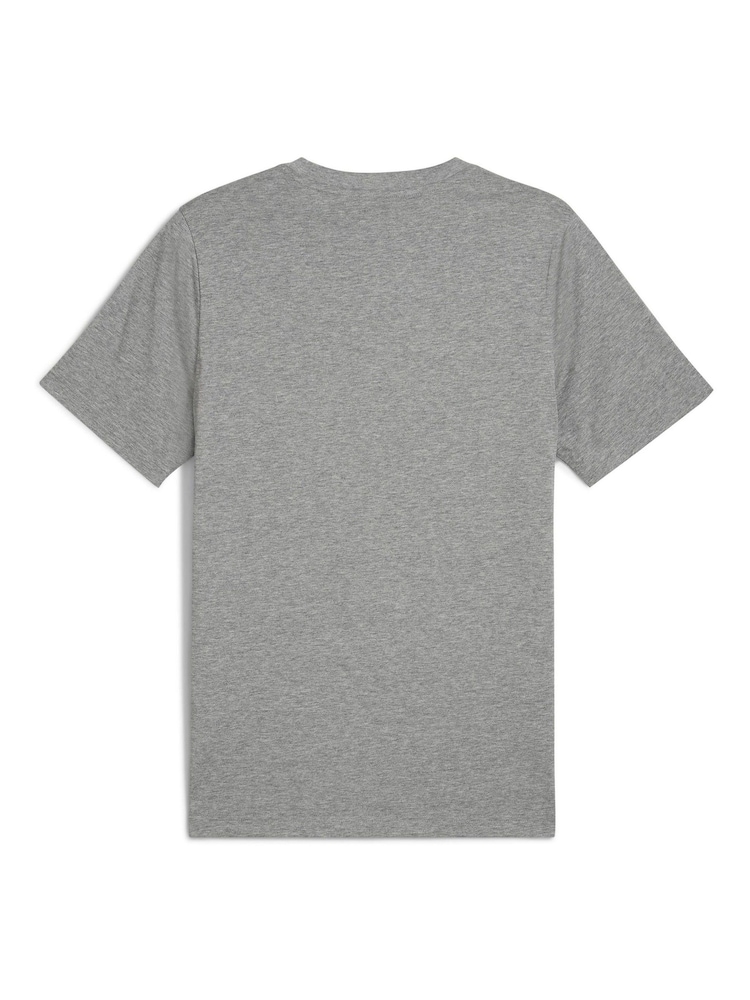 Puma Grey ESS Small No 1 Logo 100% Cotton T-Shirt - Image 3 of 3