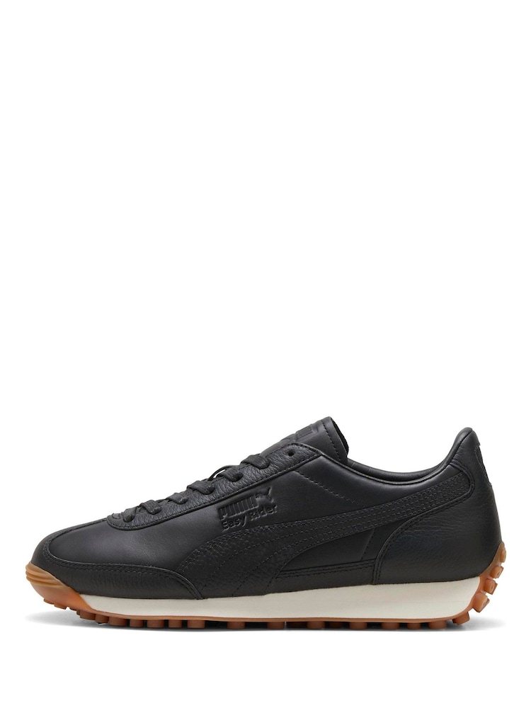 Puma Black Easy Rider Leather Trainers - Image 2 of 5