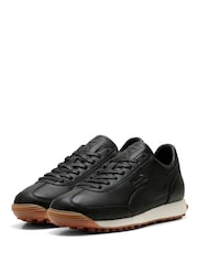 Puma Black Easy Rider Leather Trainers - Image 3 of 5