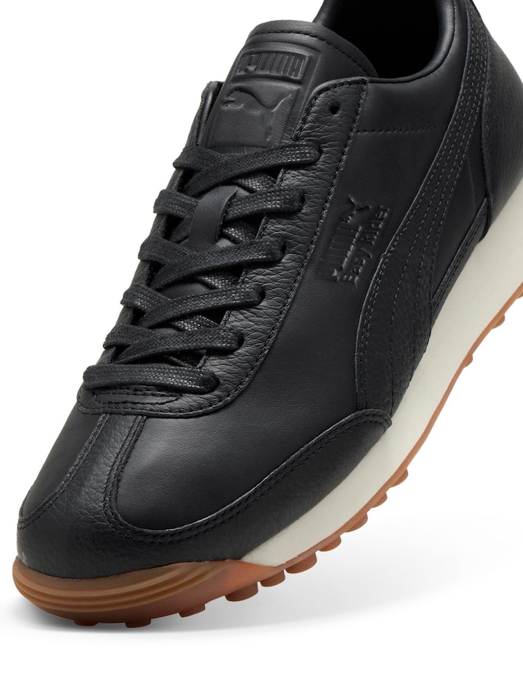 Puma Black Easy Rider Leather Trainers - Image 5 of 5