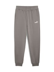 Puma Grey Fleece Cuffed Leg ESS No. 1 Logo Sweatpants - Image 1 of 2