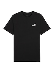 Puma Black ESS Small No 1 Logo 100% Cotton T-Shirt - Image 6 of 7