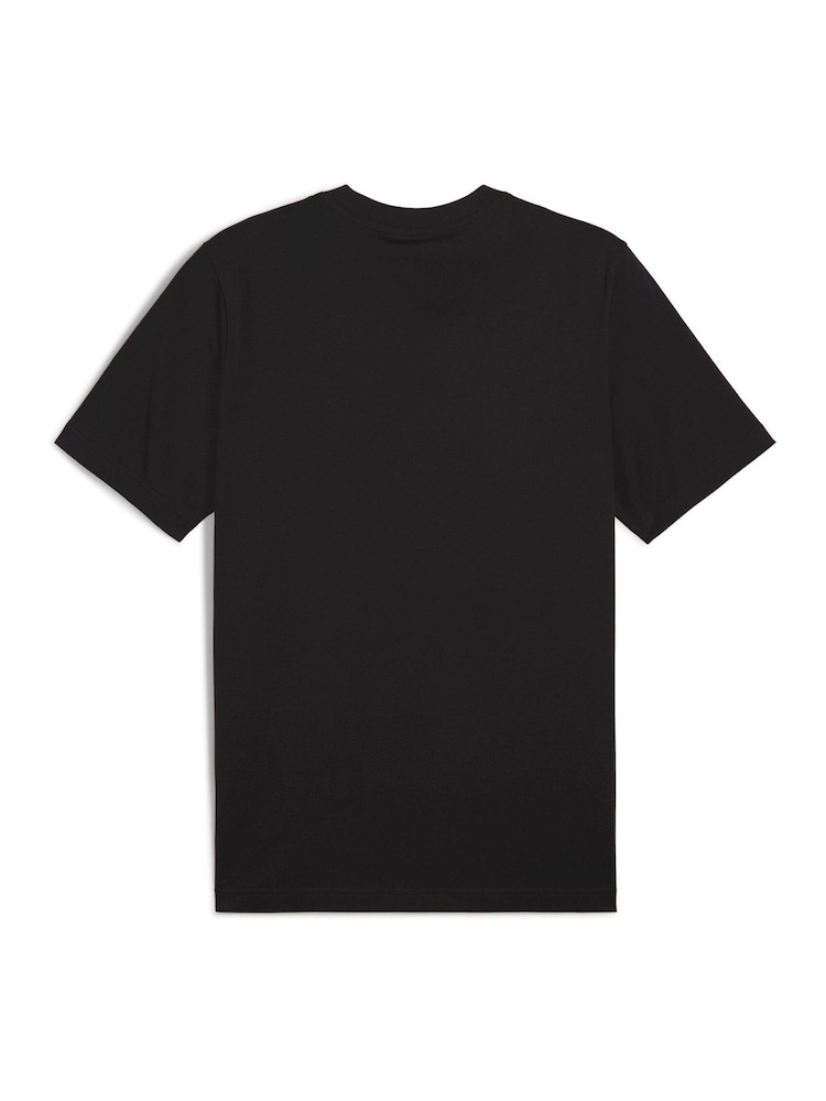Puma Black ESS Small No 1 Logo 100% Cotton T-Shirt - Image 7 of 7