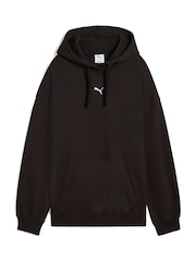 Puma Black Puma ESS Oversized Hoodie Fleece - Image 1 of 2
