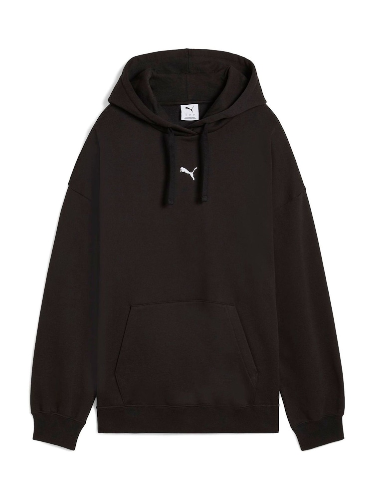 Puma Black Puma ESS Oversized Hoodie Fleece - Image 1 of 2