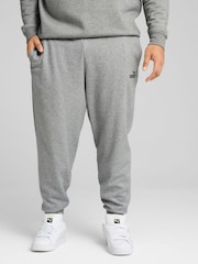 Puma Grey ESS No 1 Logo Joggers Fleece Cuffed Leg - Image 1 of 5
