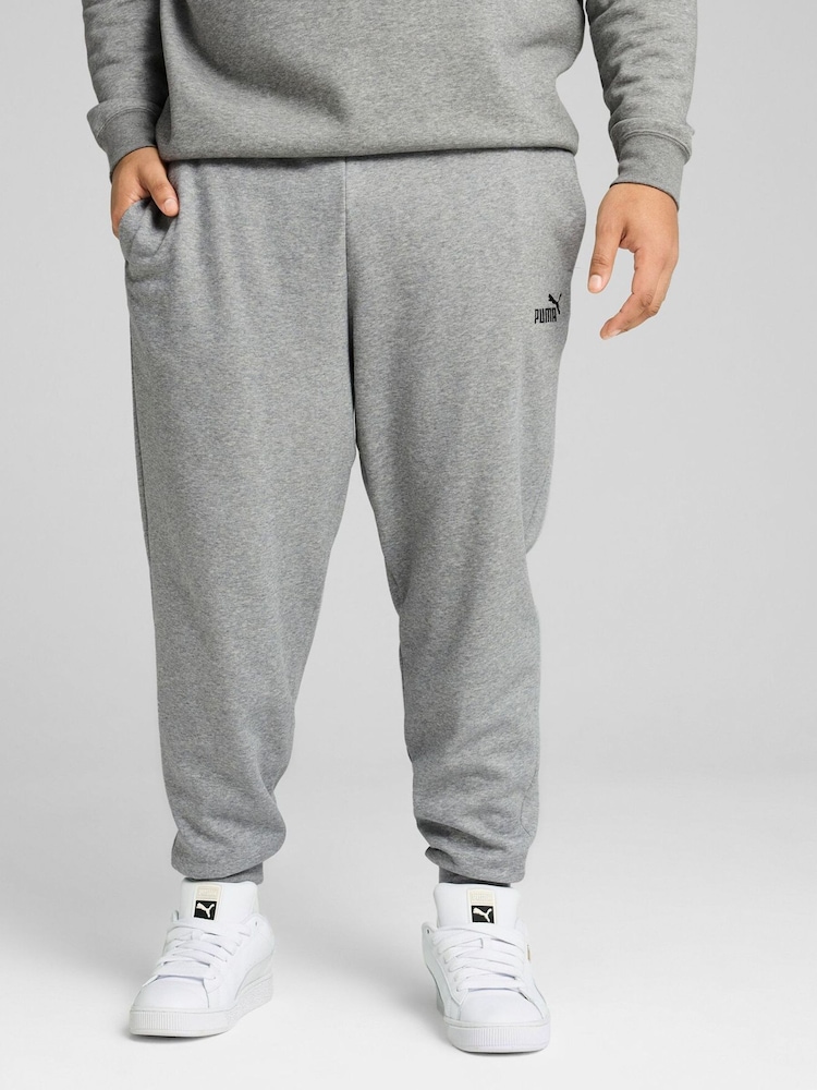 Puma Grey ESS No 1 Logo Joggers Fleece Cuffed Leg - Image 1 of 5