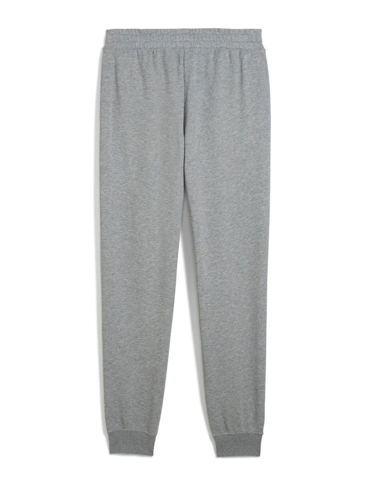 Puma Grey ESS No 1 Logo Joggers Fleece Cuffed Leg - Image 5 of 5 Puma Grey ESS No 1 Logo Joggers Fleece Cuffed Leg - Image 5 of 5