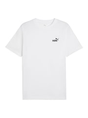Puma White ESS Small No 1 Logo 100% Cotton T-Shirt - Image 6 of 7