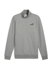 Puma Grey ESS No 1 Logo Half-Zip Fleece - Image 1 of 2