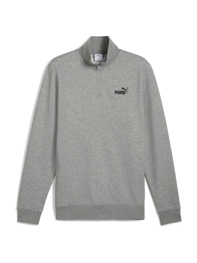 Puma Grey ESS No 1 Logo Half-Zip Fleece - Image 1 of 2