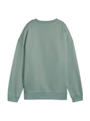 Puma Grey Oversized Crew Fleece - Image 5 of 5
