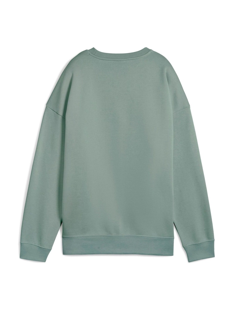 Puma Grey Oversized Crew Fleece - Image 5 of 5