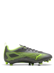 Puma Grey/Green Ultra 5 Play Football Boots - Image 1 of 6