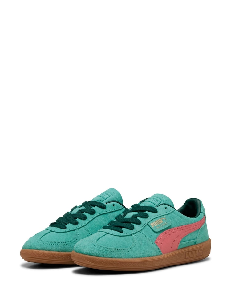 Puma Turquoise Mens Palermo Trainers - Image 1 of 6 Puma Turquoise Mens Palermo Trainers - Image 1 of 6