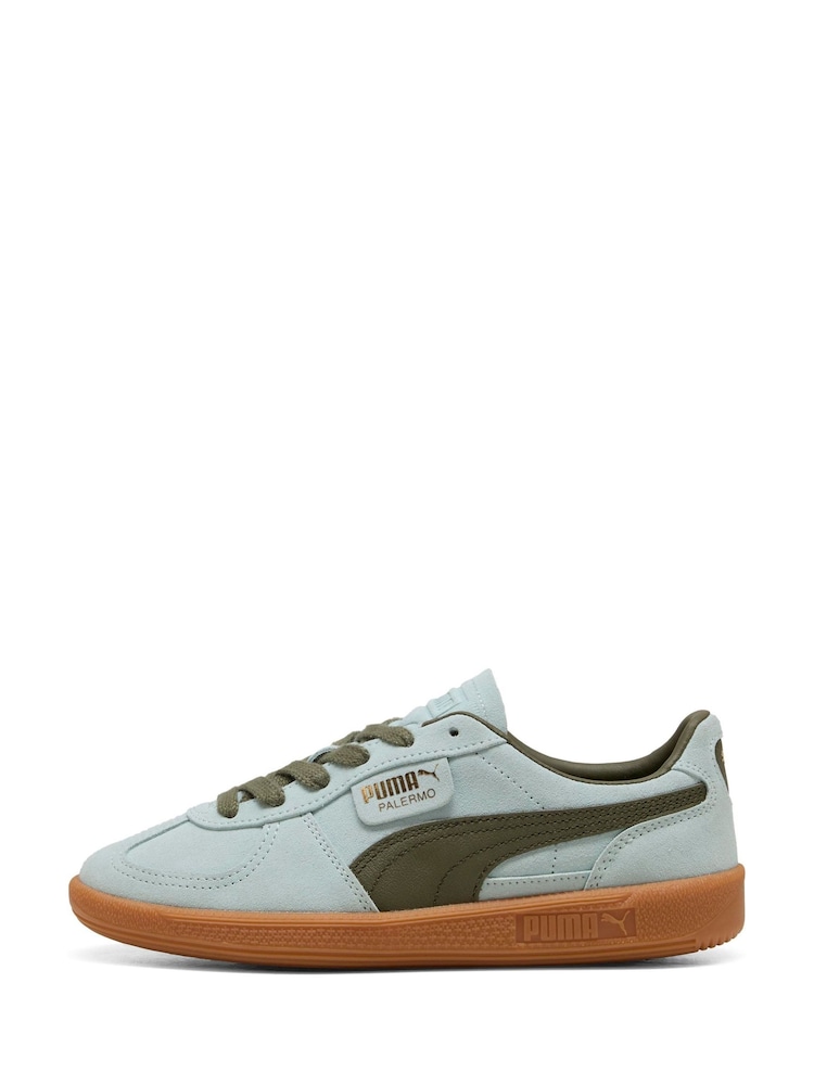 Puma Blue Palermo Trainers - Image 2 of 6