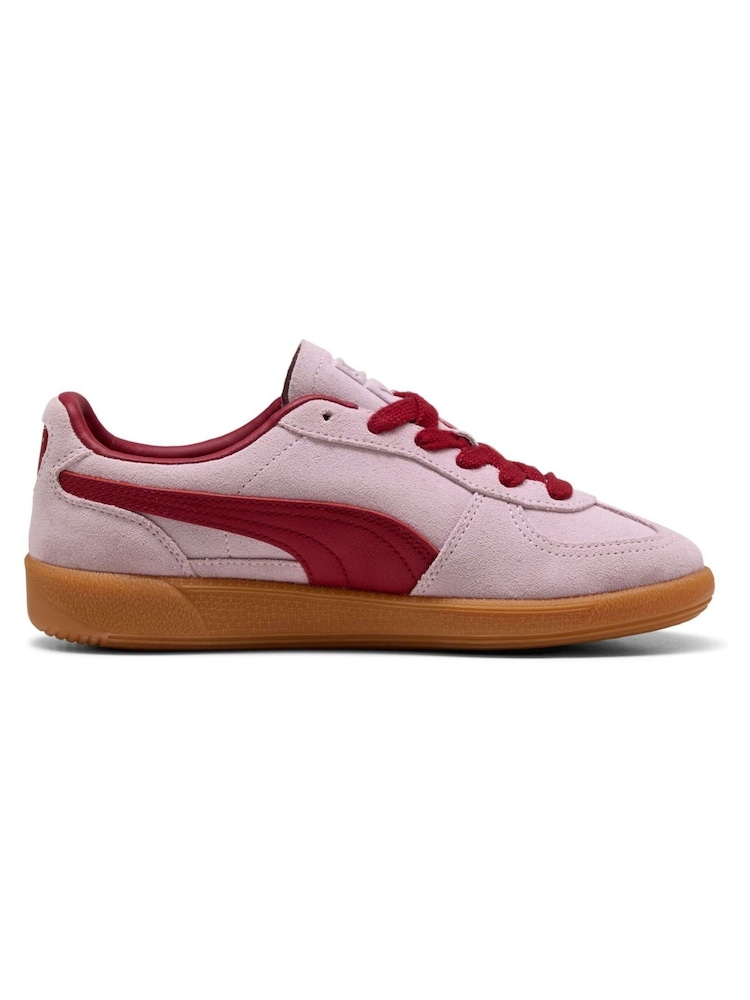 Puma Pink/Red Palermo Trainers - Image 2 of 6