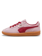 Puma Pink/Red Palermo Trainers - Image 3 of 6