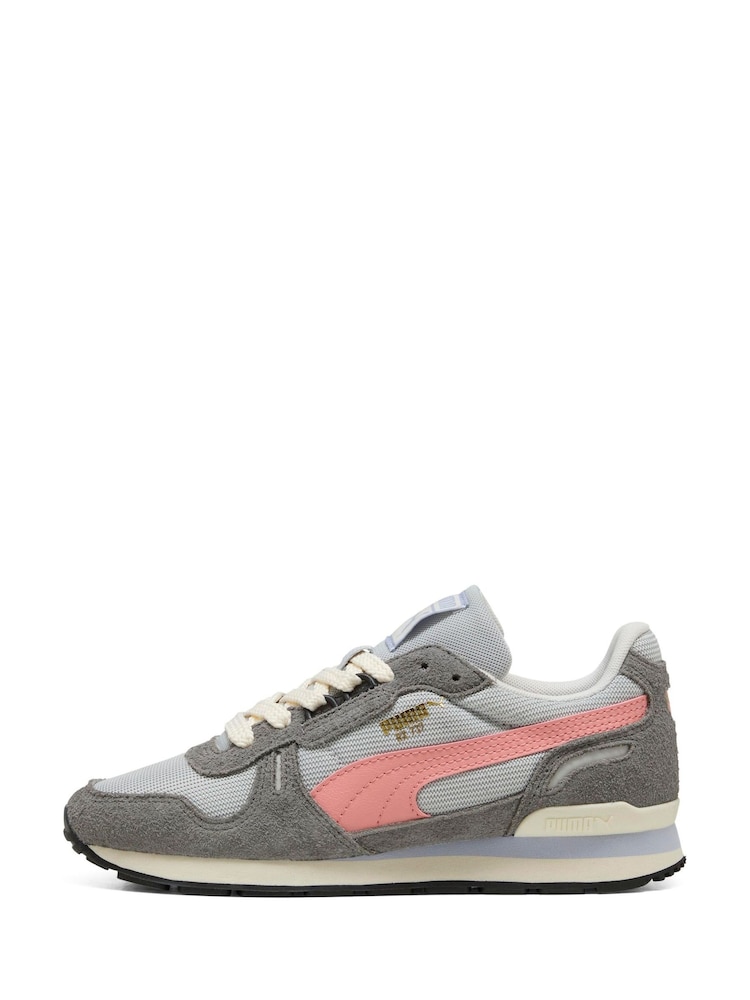 Puma Grey RX 737 Vintage Trainers - Image 2 of 6