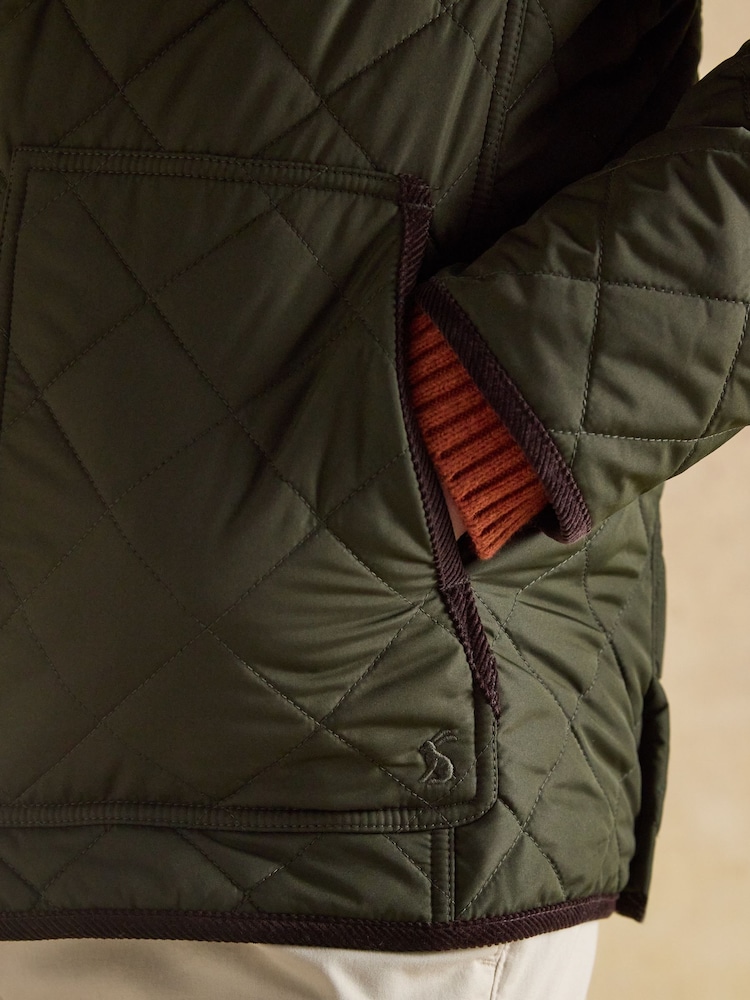 Buy Joules Maynard Green Diamond Quilted Jacket from Next USA