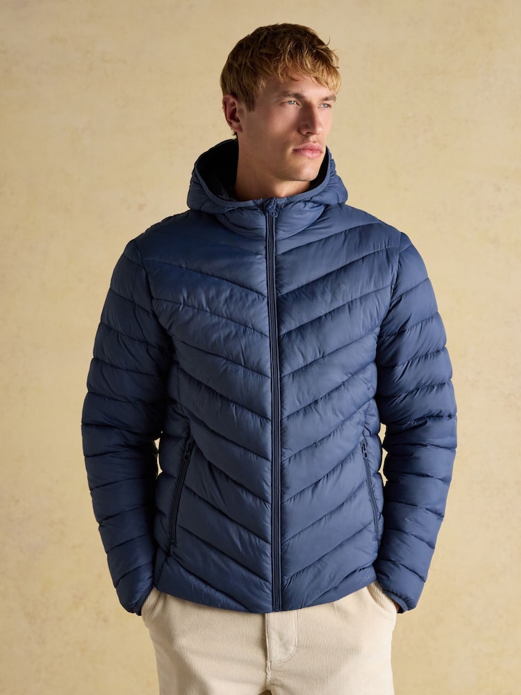 Joules Garrett Blue Showerproof Padded Jacket - Image 1 of 10 Joules Garrett Blue Showerproof Padded Jacket - Image 1 of 10