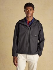 Joules Ayston Black Lightweight Waterproof Coat - Image 1 of 6