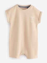 Ecru White Milk Club Baby 100% Cotton Rompers 2 Pack - Image 1 of 3