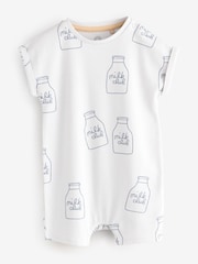 Ecru White Milk Club Baby 100% Cotton Rompers 2 Pack - Image 3 of 3