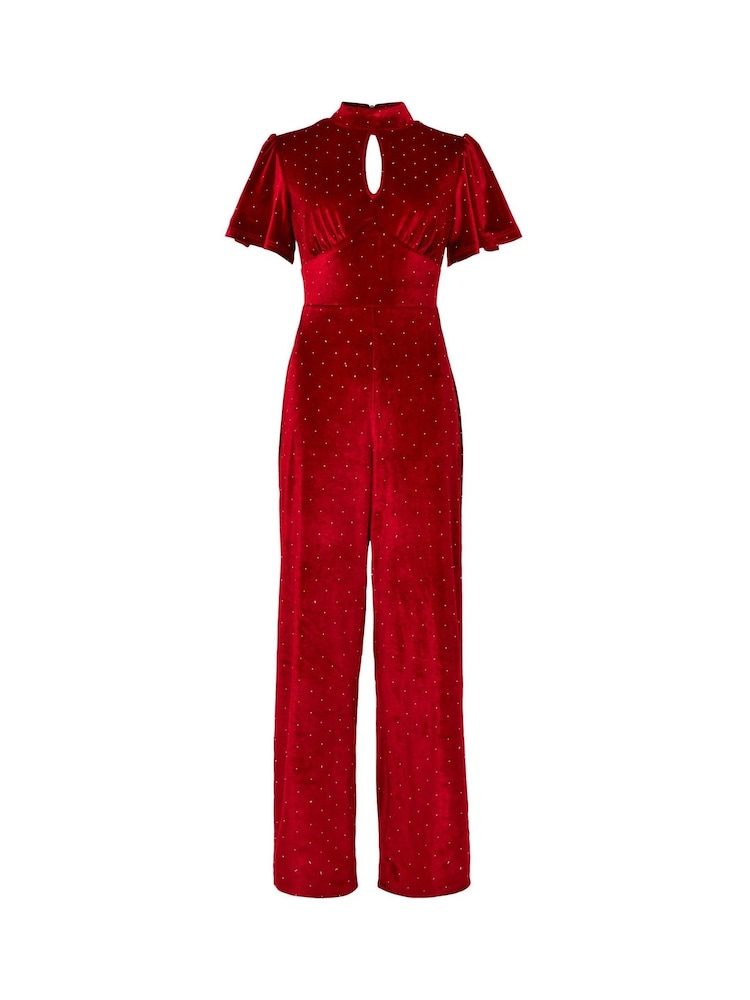 Joe Browns Glitzer-Velours-Jumpsuit mit Flatterärmeln und weitem Bein - Bild 5 von 5 Joe Browns Glitzer-Velours-Jumpsuit mit Flatterärmeln und weitem Bein - Bild 5 von 5