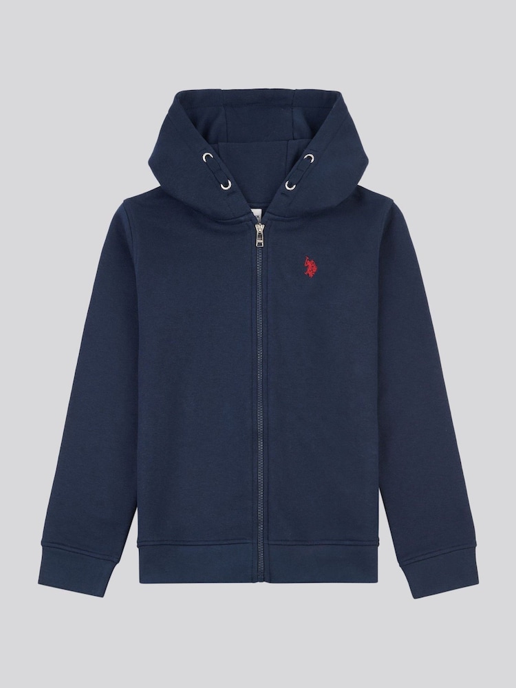 U.S. Polo Assn. Dark Blue Boys Double Horsemen Zip Hoodie and Joggers Set - Image 1 of 3