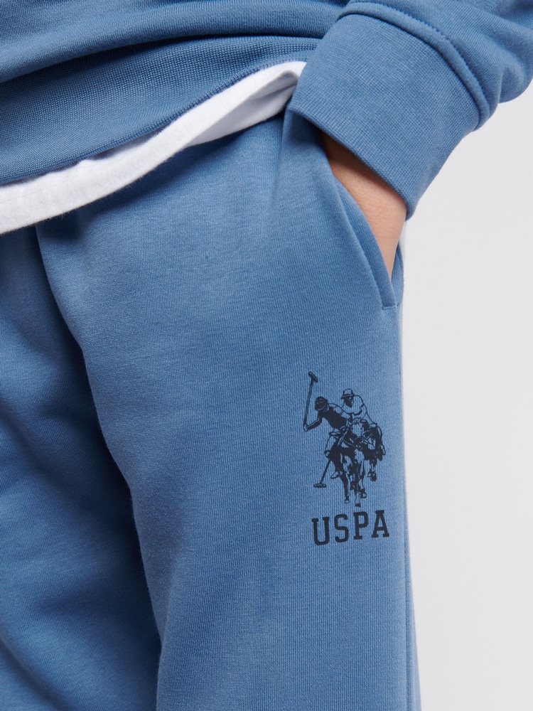 U.S. Polo Assn Blue U.S. Polo Assn. Boys Player 3 Sweatshirt and Joggers Set - Image 5 of 11