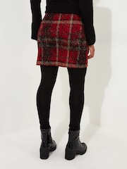 Joe Browns Red Tartan Check 2 in 1 Skirted 100% Cotton Leggings - Image 4 of 5