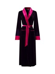 Joe Browns Black Dragon Embroidered Tie Waist Velour Longline Dressing Gown - Image 5 of 6