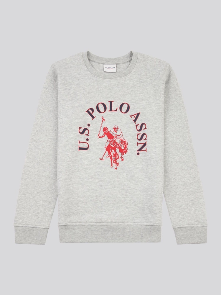 U.S. Polo Assn Grey U.S. Polo Assn. Boys Arch Sweatshirt and Joggers Set - Image 9 of 12