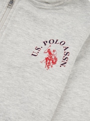 U.S. Polo Assn. Grey Boys Arch Zip Hoodie and Joggers Set - Image 4 of 5