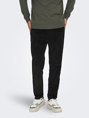 Only & Sons Black Corduroy Trousers - Image 1 of 6