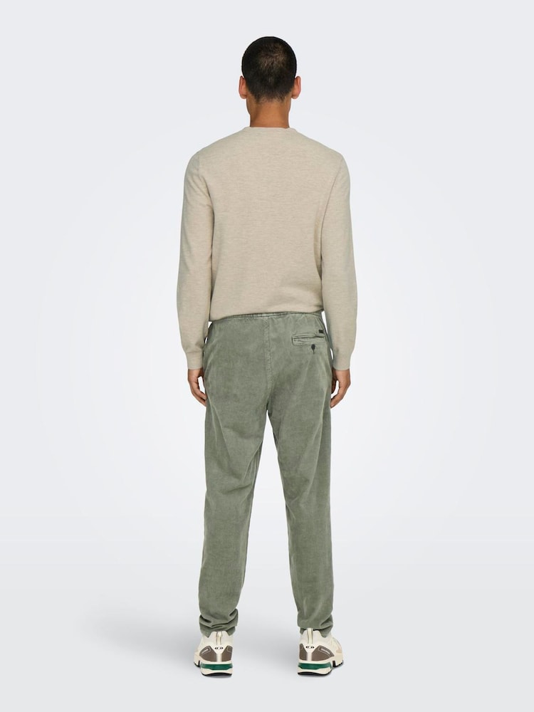 Only & Sons Grey Corduroy Trousers - Image 2 of 5
