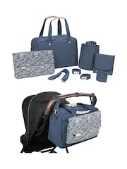 Babymoov Blue Day to Day Multi Functional 2-in-1 Changing 100% Cotton Bag - Image 5 of 6
