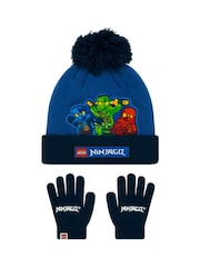 Character Boys LEGO Ninjago Winter Hat and Gloves Set - Bild 1 von 5