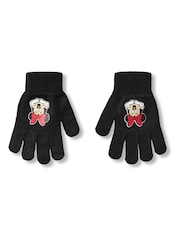 Vanilla Underground Black Kids Disney Character Winter Hat And Gloves Set - Image 2 of 5