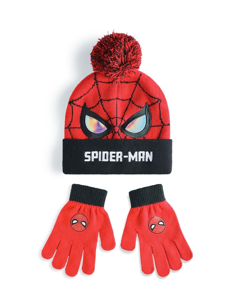 Vanilla Underground Red Marvel Spider-Man Boys Hat & Gloves Set - Image 1 of 6