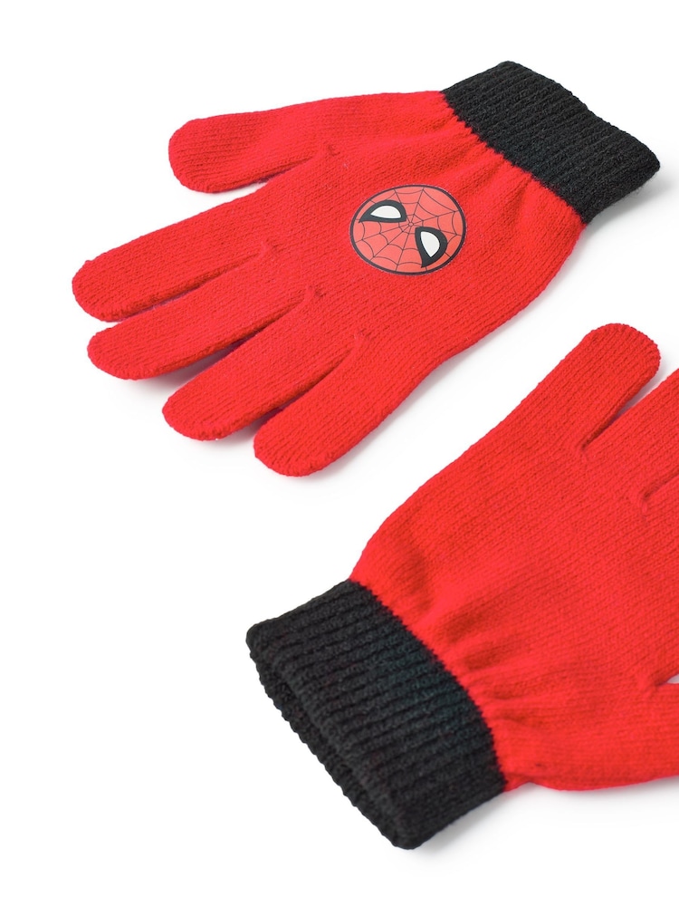 Vanilla Underground Red Marvel Spider-Man Boys Hat & Gloves Set - Image 4 of 6