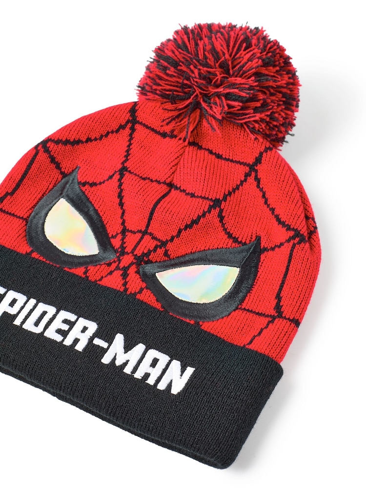 Vanilla Underground Red Marvel Spider-Man Boys Hat & Gloves Set - Image 5 of 6