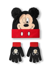 Vanilla Underground Black Chrome Kids Disney Character Winter Hat And Gloves Set - Image 1 of 5