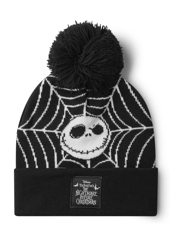 Vanilla Underground Black Disney Nightmare Before Christmas Winter Hat Beanie and Gloves Set - Image 3 of 5